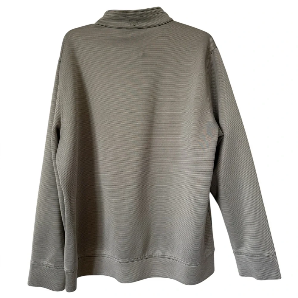 HICKEY FREEMAN 1/4 Zip Pullover Size XL Gray stripe